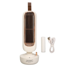 Tower Desk Fan Quiet, Compact Space-Saving Design USB Portable Electric Fan for Office, Bedroom