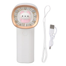 Niedlicher Handventilator mit 3 Geschwindigkeitsstufen, tragbarer Mini-Ventilator für sommerliche Outdoor-Aktivitäten, USB-wiederaufladbarer
