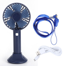 USB-wiederaufladbarer Mini-Ventilator, tragbarer Ventilator im Reiseformat mit innovativer Handyhalterung, batteriebetriebener Handventilator für
