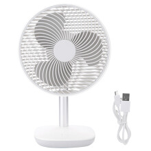 Batteriebetriebener Reiseventilator, oszillierender Standventilator für optimale Luftzirkulation, leiser Gleichstrommotor für ruhige Innen- und