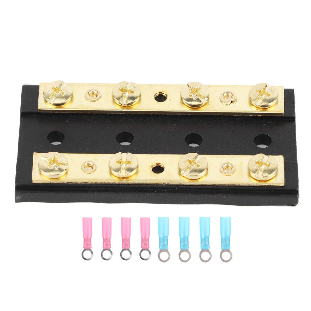 Dual Row Independent Busbar For Marine Electrical Systems, Closed Back Design With High Conductivity Brass Terminals, 32V Dc 60A Power Module 9437117467760