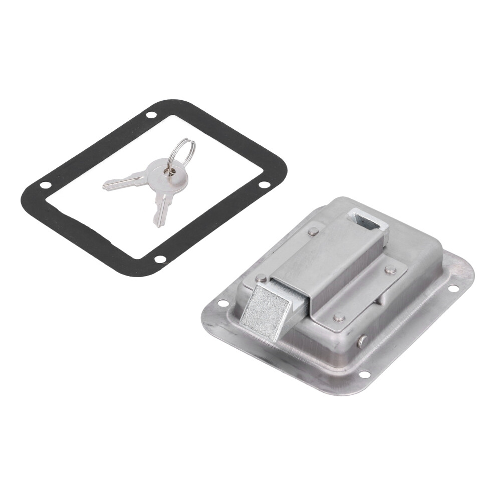 Paddle Latch For Trailer Box, Trailer Locks Heavy Duty Solid Structure Flush Mount 304 Stainless Steel Weatherproof Paddle Handle Lock With Rubber 9138057203738
