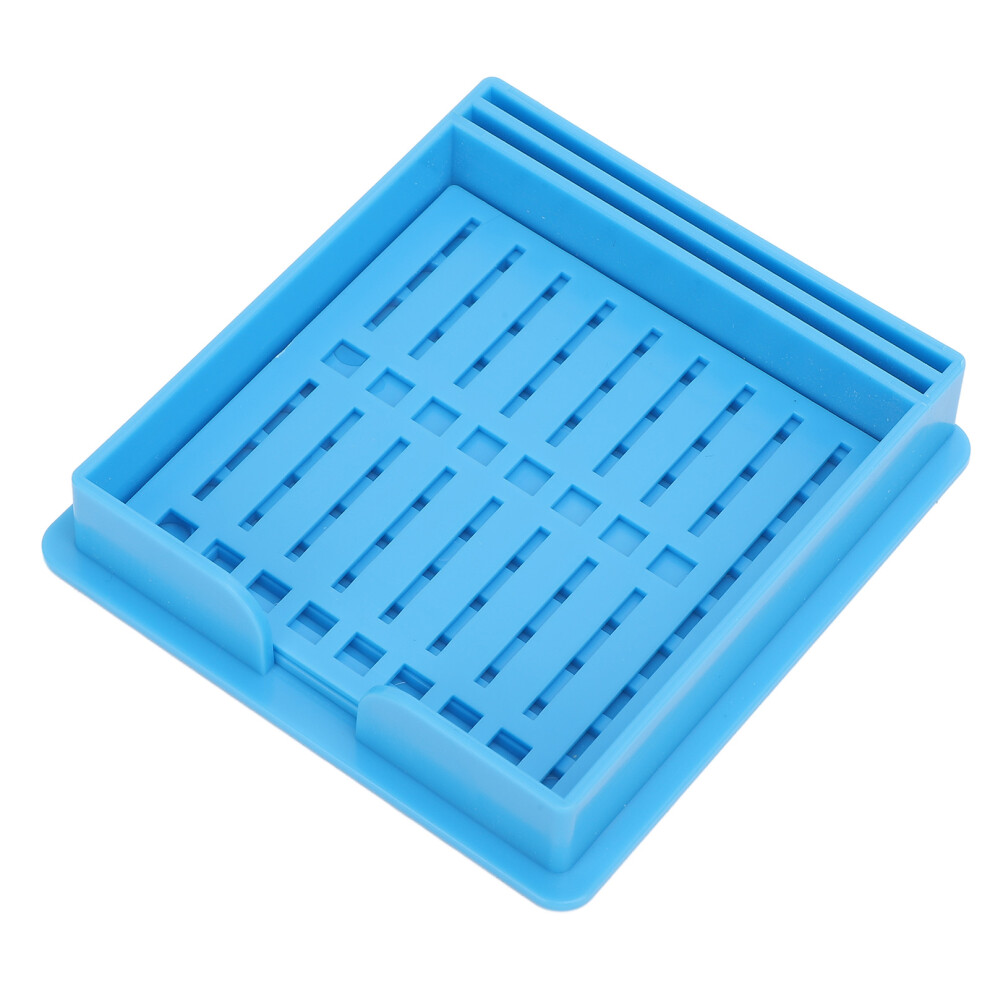 Blue Multi-Purpose Plastic Sticky Note Holder & Dispenser 9.5X9.05cm