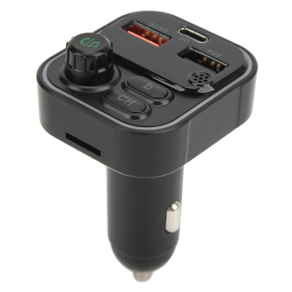 Innovative Fm Transmitter For Vehicles, Bluetooth 5.0 Radio Adapter Fast Charging Pd3.0 Car Charger With Bass Sound Support U Disk Tf Card For Sedan 9437117520977