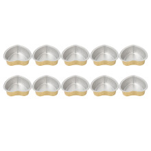 10 pezzi di ciotole in alluminio a forma di cuore dorato per la fusione di cera, 8,8x8,3x2,9cm