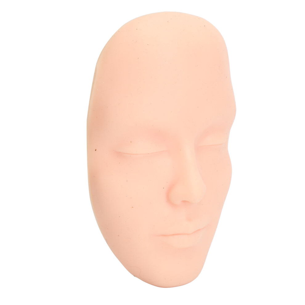 3D Makeup Practice Face Kit 8pcs Brushes Silicone Mannequin Light Skin