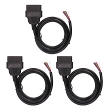 DIY-kabeladapter för fordonsreparation, modifiering, OBD2 16-polig hane till hona förlängningskabel, ultraplatt lågprofil, lätt att bära och