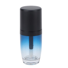 Quadrate 4.5ml Transparent Gradient Black Blue Shell Lip Gloss Tubes, ABS Empty Containers