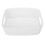 White Large Capacity PP Storage Basket with Handle, Durable Plastic Container 2
