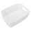 White Large Capacity PP Storage Basket with Handle, Durable Plastic Container 1