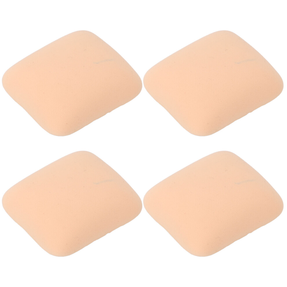 4pcs Skin Color Powder Puff Wet & Dry Face Sponge Makeup Tool