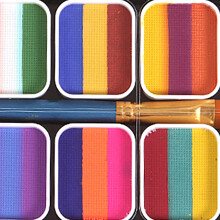 Palette de maquillage pour le visage et le corps en 12 couleurs pour enfants et adultes, 251 g, 21x10,4x1,6 cm