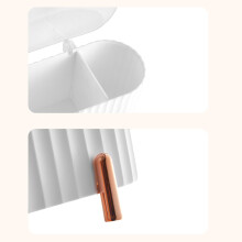 Transparente PP PS Kosmetik-Aufbewahrungsbox mit staubdichtem Deckel, Weiß