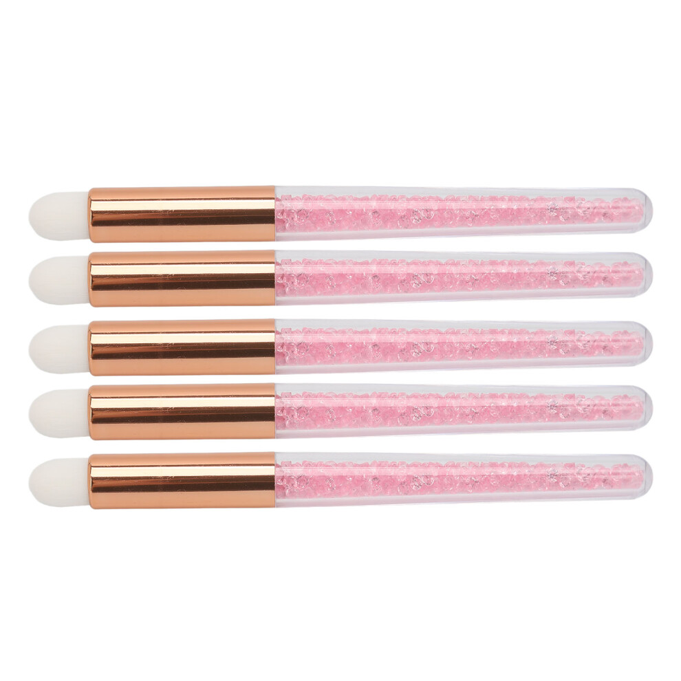 5pcs Glitter Crystal Lip Brush Set â Fiber Wool Round Head Portable Makeup Tool