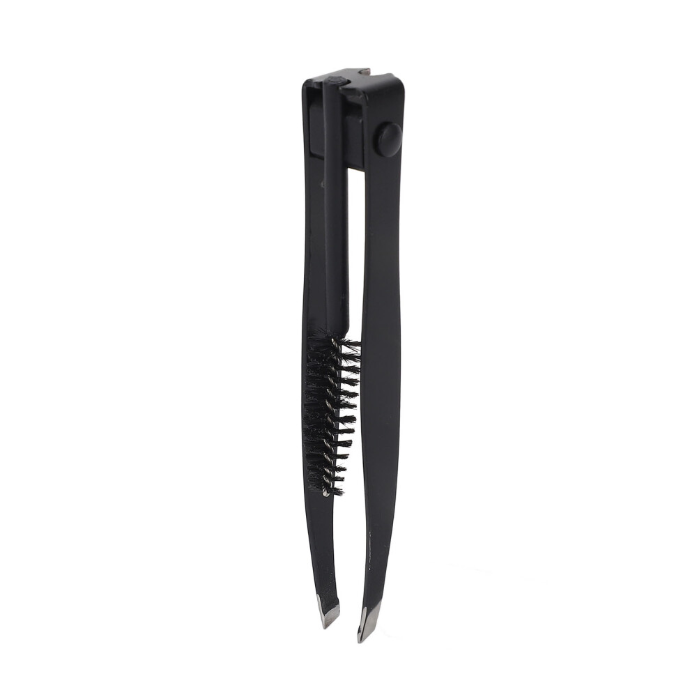 Precision Slant Tip Tweezer, Classic Slant Tweezer with Textured No-Slip Grip for Superior Control and Accuracy, Stainless Steel Eyebrow Trimmer Tool