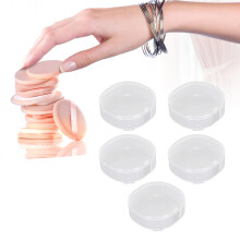 5 pezzi, contenitore trasparente in ABS per polvere, 7x2,2 cm