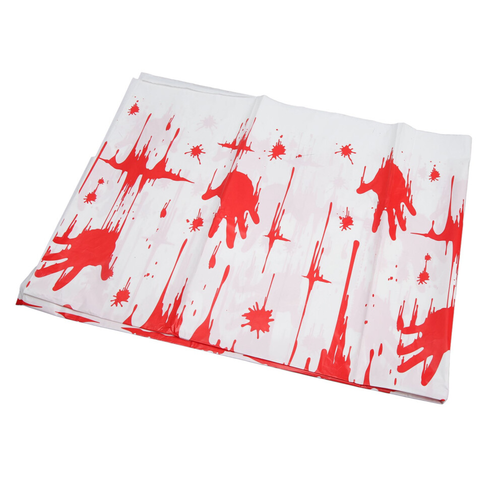 Disposal Bloody Handprint Halloween Tablecover, Blood Splatter Banner
