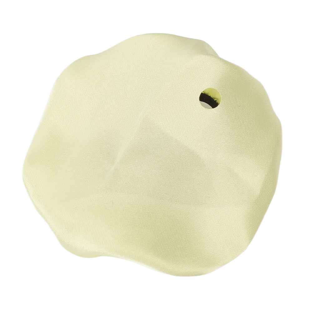 Yellow Satin Drink Cover With Straw Hole Â Soft Fabric Cup Protector