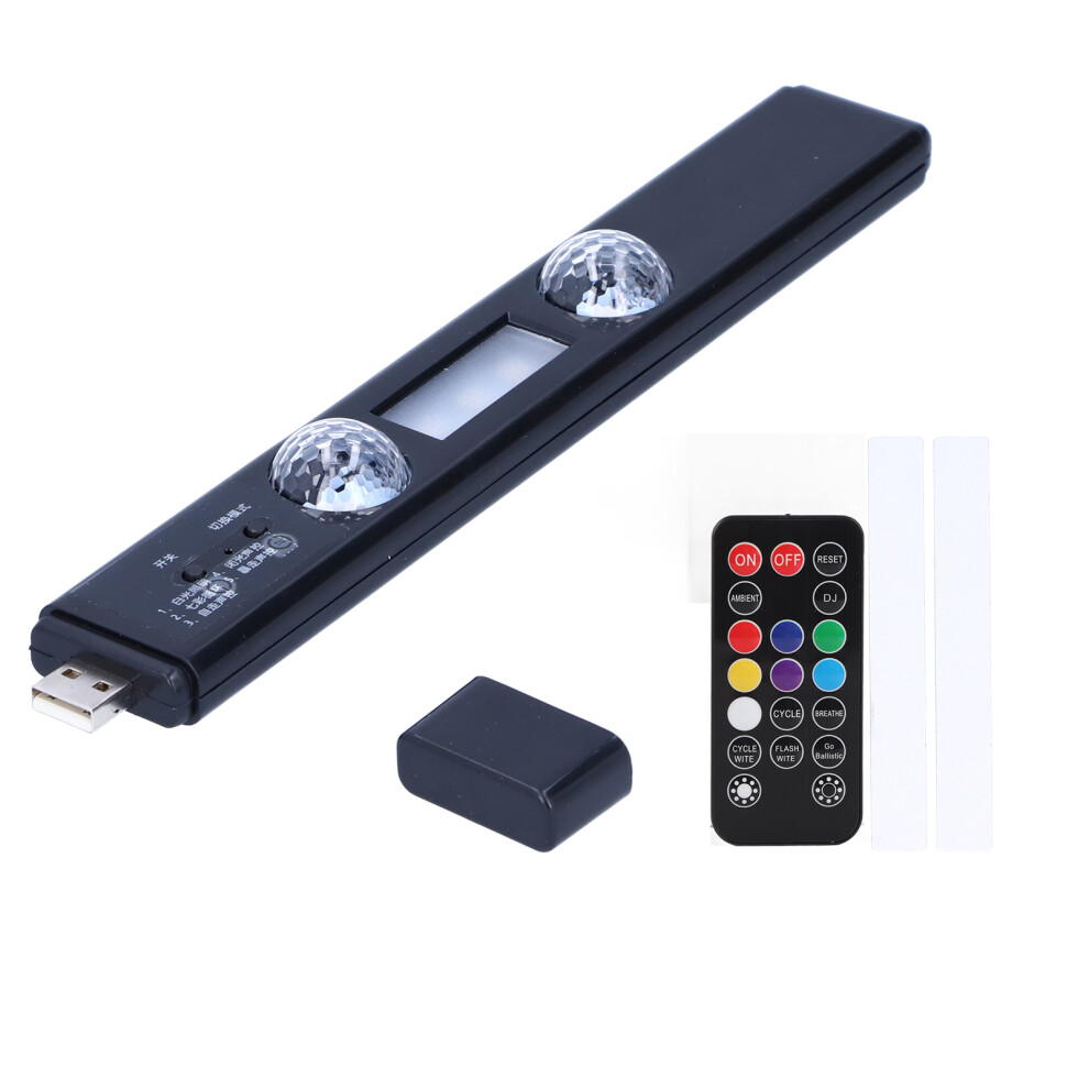 Led Car Interior Lights With Remote, Sound Activated Ambient Lighting System Wireless Design Adj Brightness Color Changing Features Rechargeable 9190834408958