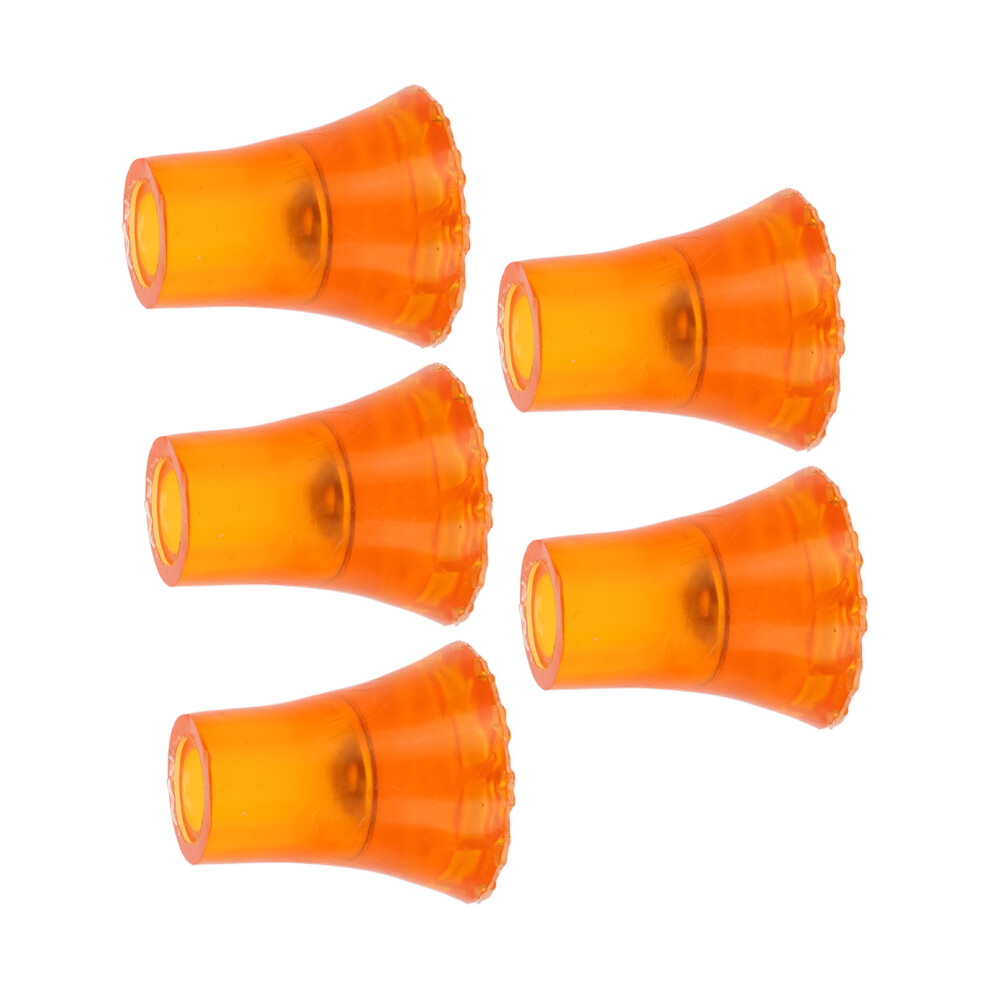 Orange 5Pcs 19Mm Rubber Crutch Tips Non Slip Soft Canes Replacement