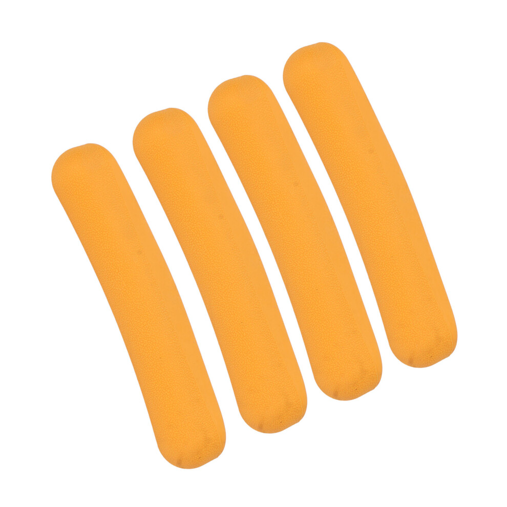 Orange 4Pcs Tpr Crutch Underarm Pads, Soft, Elastic, Odorless Replacement