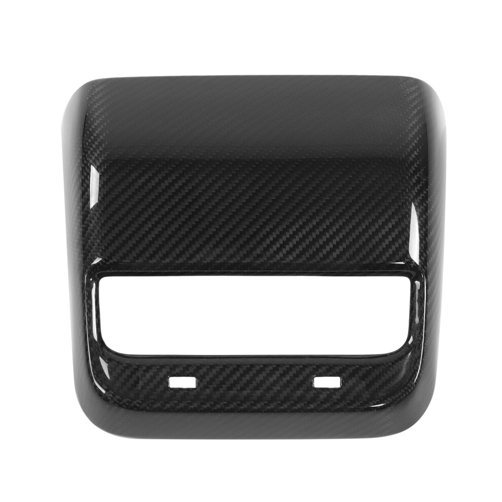 Carbon Fiber Ac Vents Cover For Tesla 2018-2021, Rear Center Console Air Vent Trim With Upgrade Products Technology And Anti Scratch Function, Smooth 9190834409313