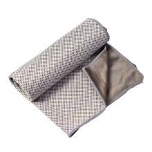 Faltbares Kühlhandtuch 90x30cm Tragbar, Schweißabsorbierend, Mikrofaser Grau