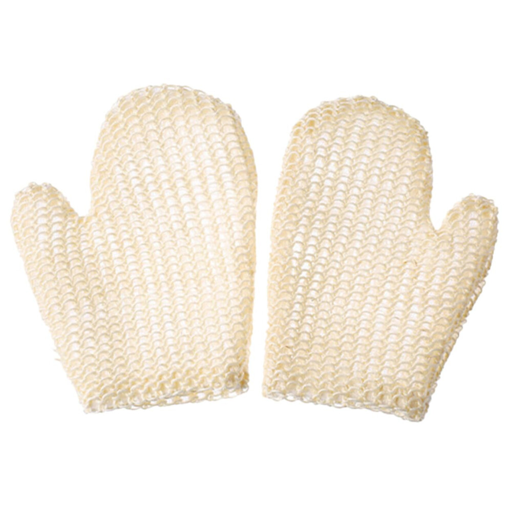 Exfoliating Bath Mitts Natural Jute Body Scrub Gloves Gentle Skin Exfoliation for Shower 2pcs