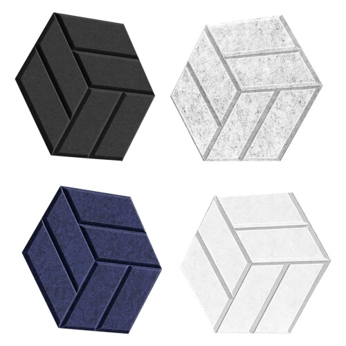 Soundproof Wall Panels Hexagonal Wall Tiles Perfect for-Black 1