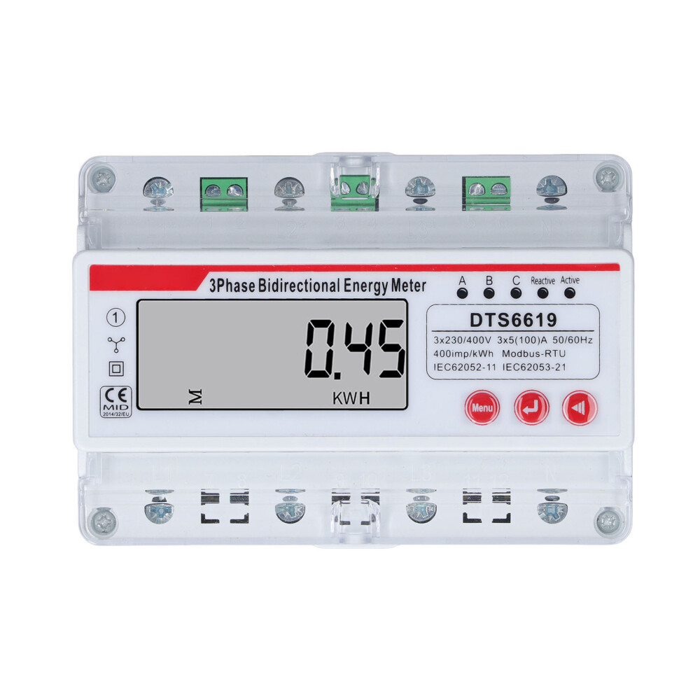 3-Phasen-4-Draht-Energiezähler, LCD-Display,