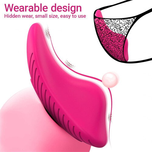 Bluetooth AppControlled Vibrator for Her, Dual Vibrators with 9 Modes, Rose Red 2