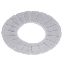 Gepolstertes, waschbares graues Toilettensitzpolster 31x31cm, weich und langlebig
