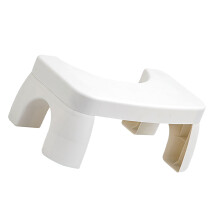 Tabouret pour toilettes en PP blanc, dimensions 27x17x25x42,5 cm, antidérapant