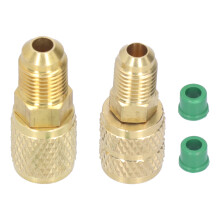 Adapter für Klimaanlagen aus Messinglegierung, vielseitig einsetzbarer R410A-Adapter für Mini-Split-Systeme, Kältetechnik (1/4 SAE)