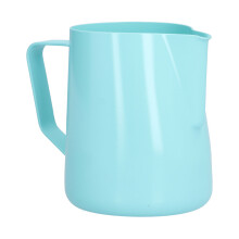 600ml Stainless Steel Milk Frother Pitcher, Blue, Thickened Material