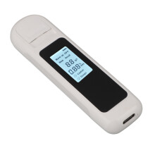High Accuracy LCD Portable Alcohol Tester with USB Charging - White