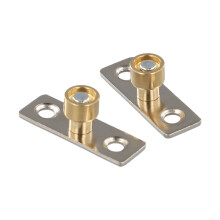 Metal Sliding Door Guide Locator, 2Pcs, 12mm Bearing, Cabinet Drawer Hardware, Keeps Doors On Track, Compatible