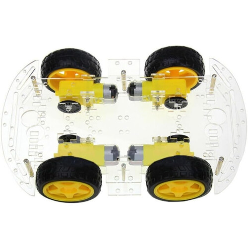 DIY 4WD Robot Car Chassis Platform with Speed Sensor, Expandable Design 1