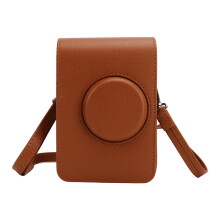 Vintage PU-Lederkamera-Tasche für Mini EVO mit abnehmbarem Tragegurt