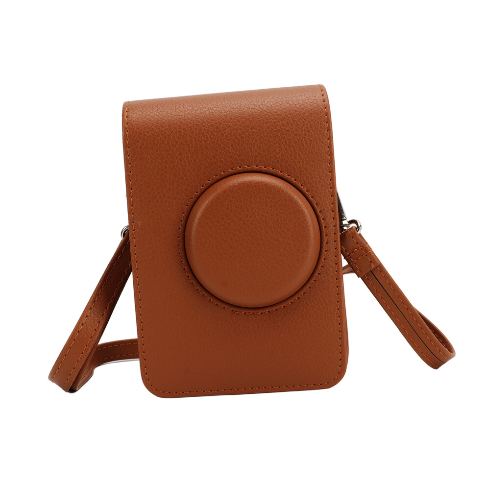 Camera Bag Retro Camera Pouch Case Pu Leather Adjustable Strap Soft Liner Camera Brown 5041376685335