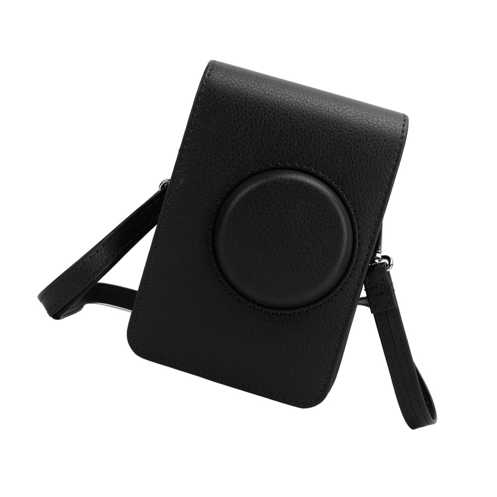 Camera Pouch Case Pu Leather Adjustable Strap Soft Liner Camera Protection Case Black 8731376756025