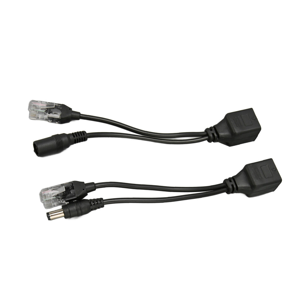 12V Waterproof Poe Splitter Adapter For Ip Cameras, Easy Plug & Play Black 7891369225653
