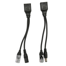 PoE-splitteradapter met gigabitsnelheid voor draadloze toegangspunten, passieve PoE-injectorkit, transformeert niet-PoE-apparaten, DC-jackstekker,