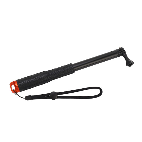 Perche-bras extensible en aluminium pour caméra d’action, Selfie Stick, orange 2