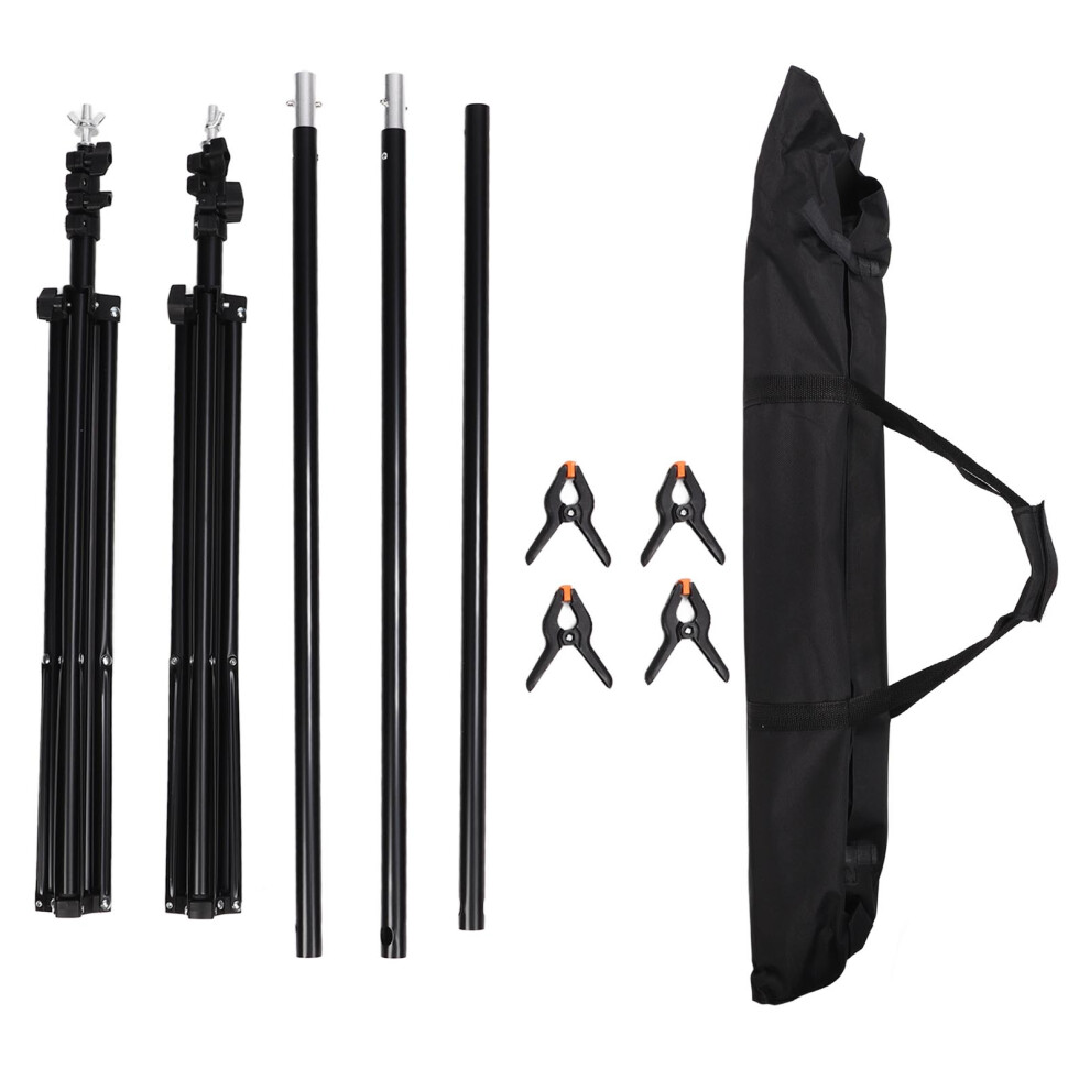 Lightweight Heavy Duty Backdrop Stand Adjustable Width Retractable Crossbar Aluminum Alloy Frame With Sandbags And Clamps Suitable For Newborn Baby 9439860850592