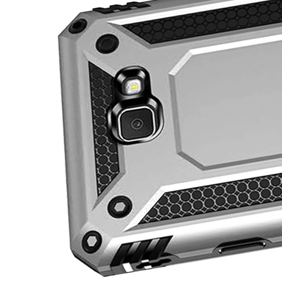 Rugged Pc Phone Case For Galaxy J7 Prime & On7 2016, 5.5Inch Silver 8721380531596