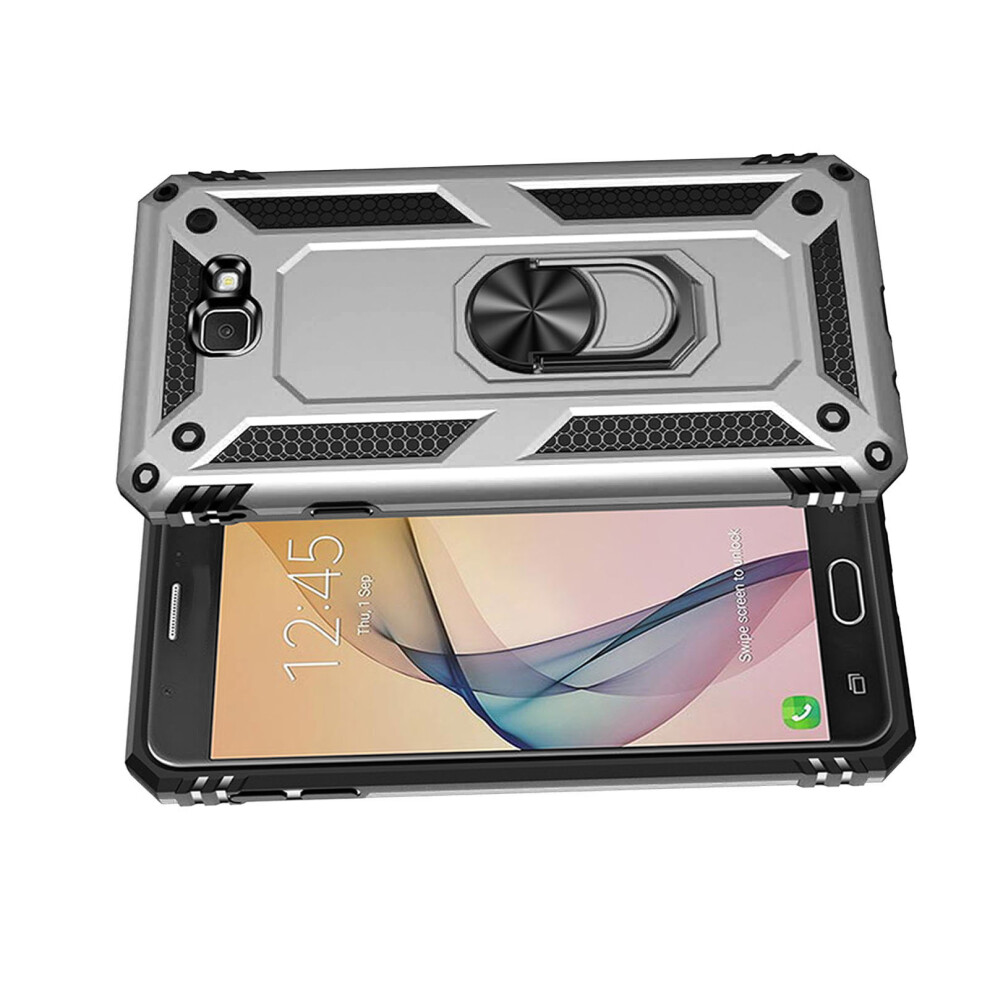 Rugged Shockproof Phone Case For Galaxy J7 Prime/On7 2016, 5.5" Silver 8431371272536