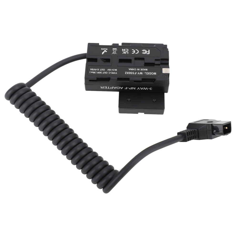 D Tap To Np F970 F750 F550 Dummy Battery Power Adapter, Cross Style 5081368856886