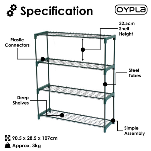 Oypla Oypla Flower Staging Display Greenhouse Racking Shelving 2