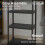 Oypla Oypla 4 Tier Black Plastic Heavy Duty Shelving Racking Storage Unit 10